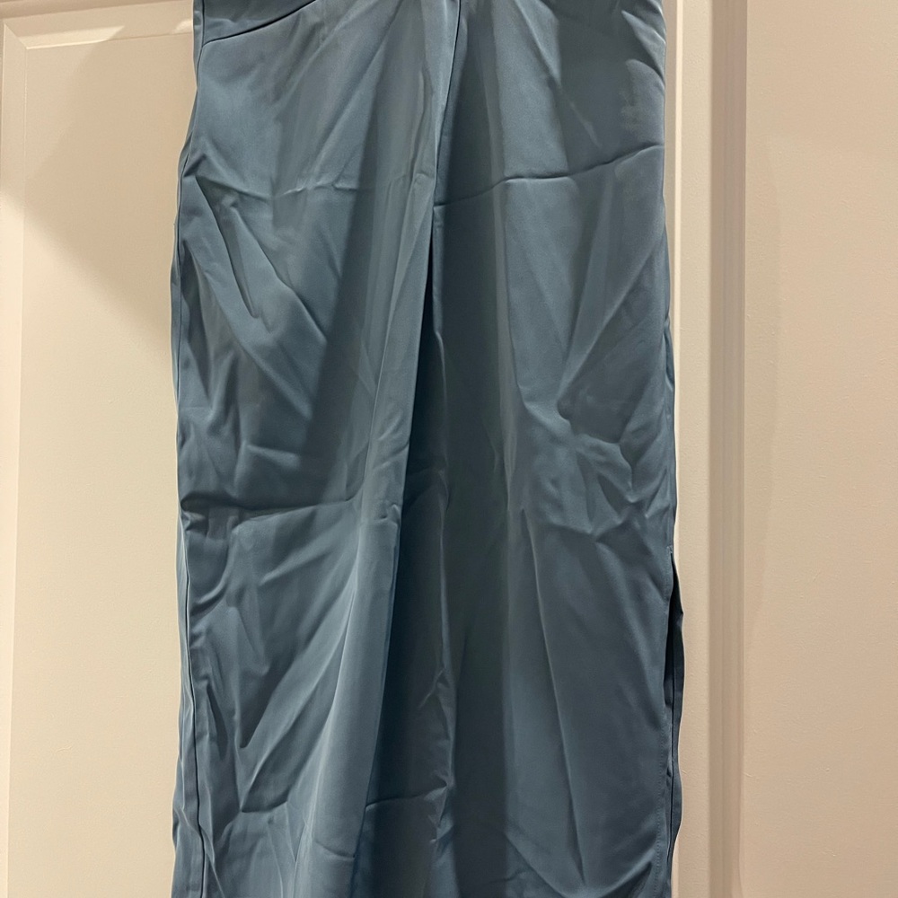 Chic Slate Blue Maxi Skirt